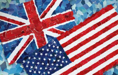 Bizi ve uk ülke bayrakları