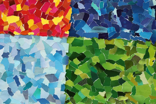 Färggranna textur från pappersrevor — Stockfoto