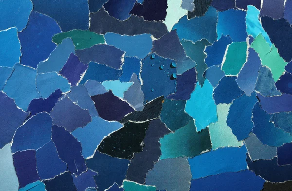Tmavě modrá textura roztrženého papíru — Stock fotografie