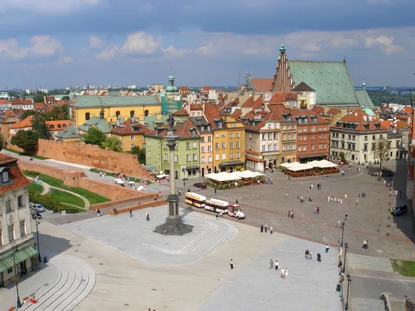 Aerial view of Zamkowy Square — Stock Photo, Image