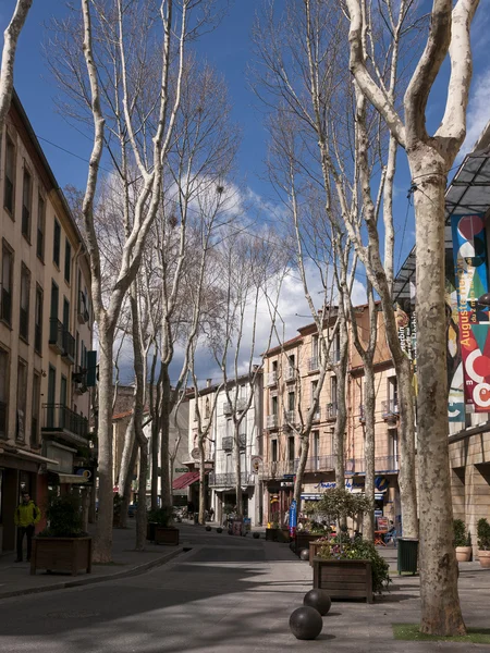 Veduta di Boulevard Maréchal Joffre in Ceret Foto Stock