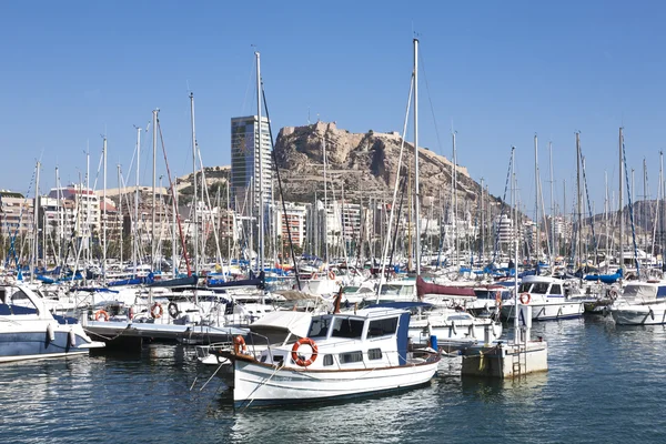 Alicante şehir marina Stok Resim