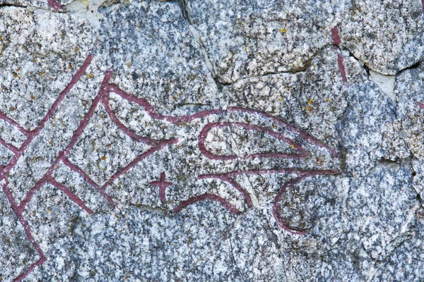 Detalhe da pedra Rune — Fotografia de Stock