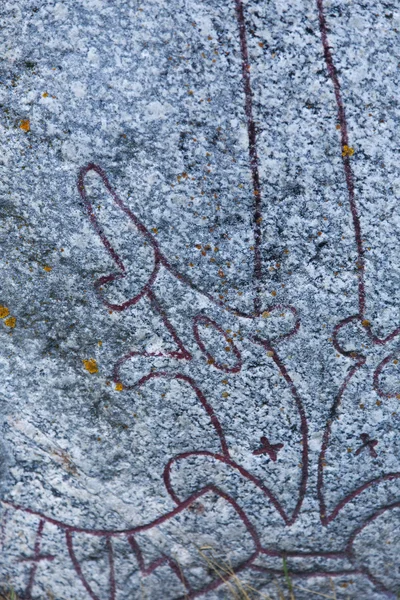 Detail van een runensteen in Zweden — Stockfoto