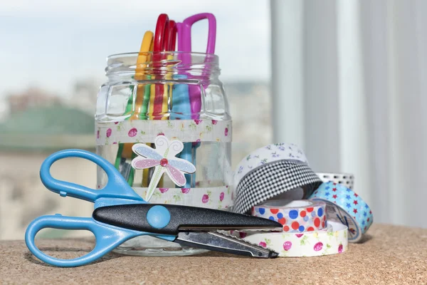 Washi tape decoration — Stock Photo, Image