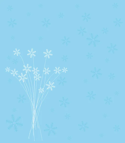 Flocon de neige conception de carte de Noël — Image vectorielle