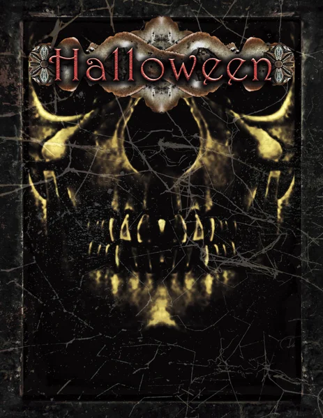 Modello di poster scuro di Halloween — Foto Stock