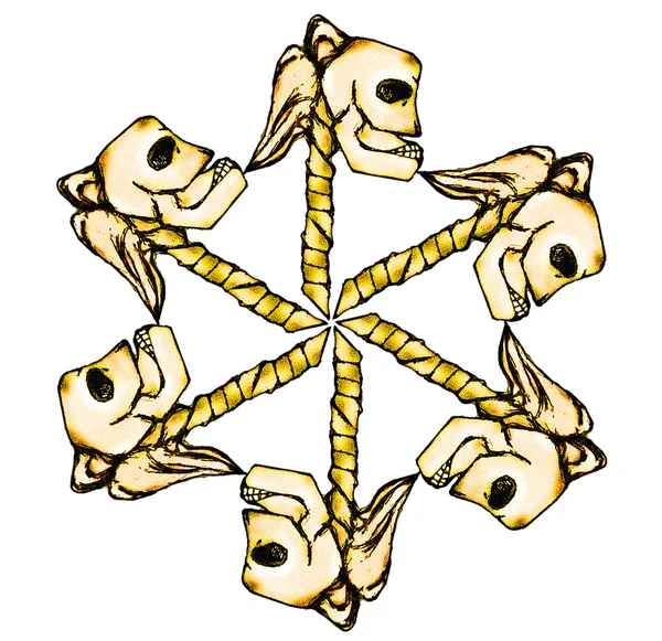 Melek kafatası motifi — Stok fotoğraf