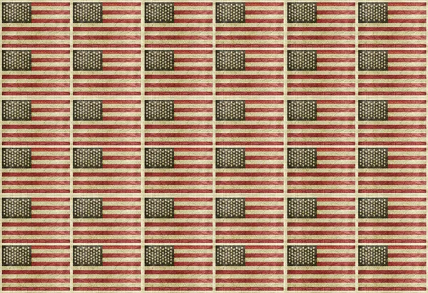 Ročník americká vlajka vzor — Stock fotografie