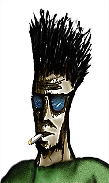 Człowiek palenia — Zdjęcie stockowe