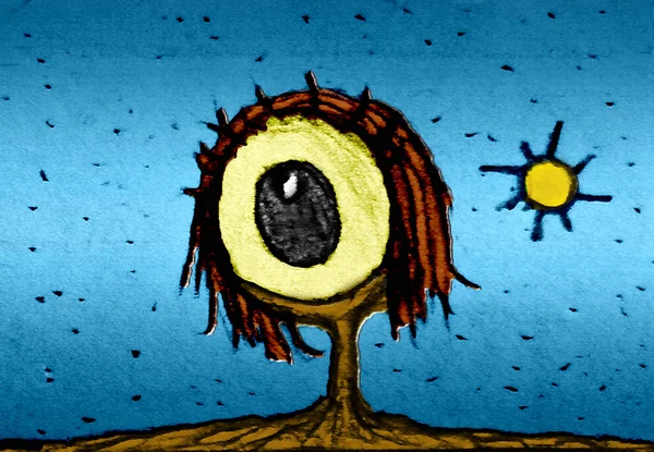 fantastik güzel yaratık illüstrasyon