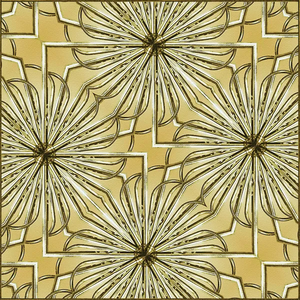 Geometrische Blumen Hintergrund — Stockfoto