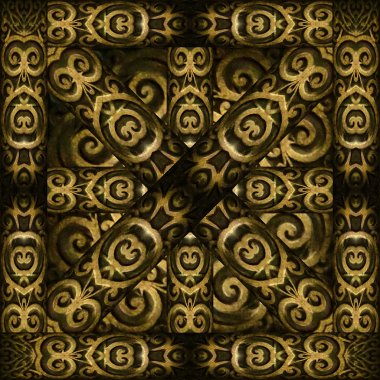 Arabesk süsleme desen çapraz