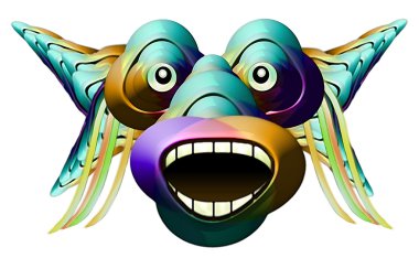 komik canavar karakter portresi