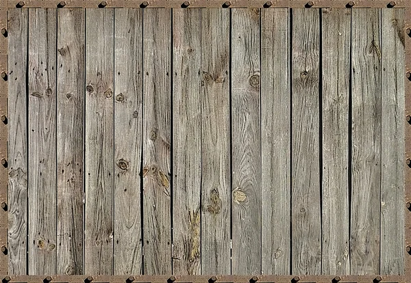 Holz mit eisernen Rändern Hintergrund — Stockfoto