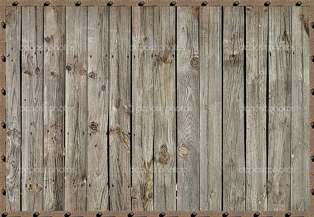 Wood with Iron Borders Background — Stock Photo © DanFLCreativo 30124035