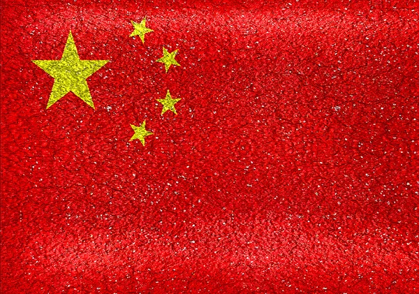 China Grunge Flagge — Stockfoto
