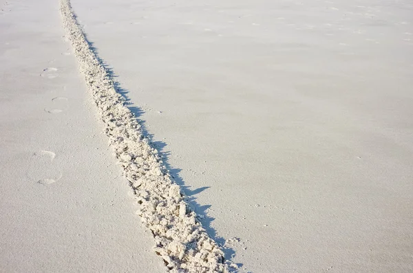Trilha na areia — Fotografia de Stock