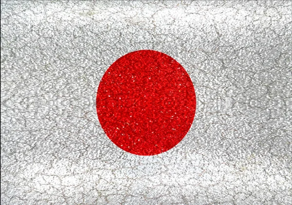 日本 grunge 旗 — 图库照片