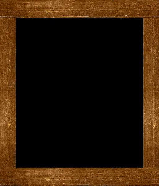 Wood Frame with Black Background — Stock Photo, Image