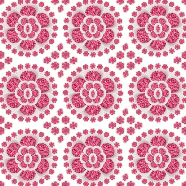 Keramische roze bloemmotief — Stockfoto