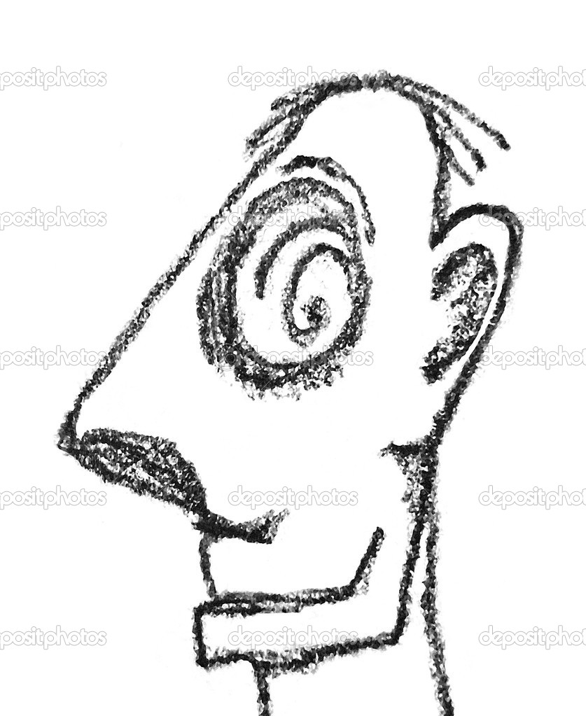 Pencil Drawing Funny Character Stock Illustration by ©DanFLCreativo  #42154319