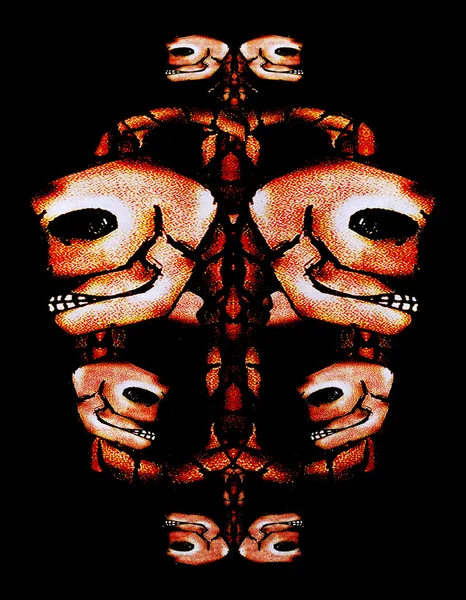 Kafatası motif süsleme — Stok fotoğraf