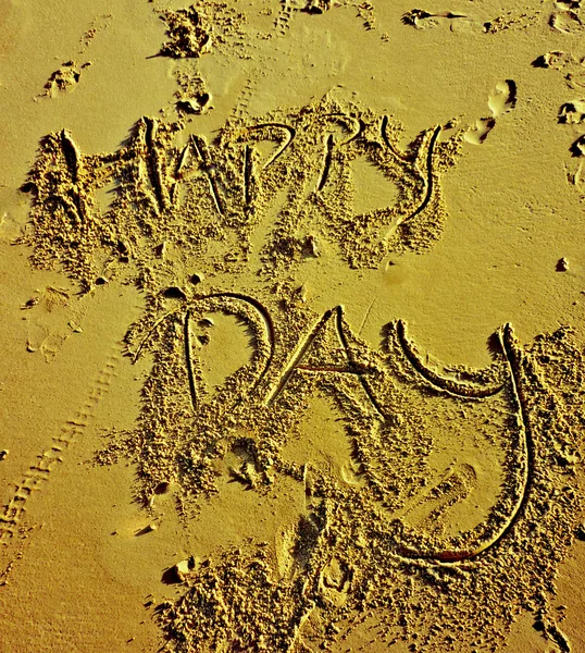 Feliz dia na praia — Fotografia de Stock