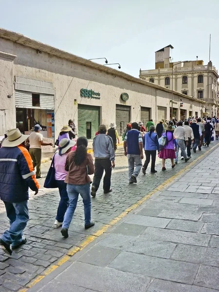 Страйк працівників в Перу — стокове фото