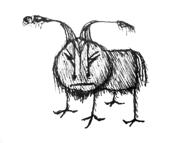 Desenho de lápis de animal irritado — Fotografia de Stock
