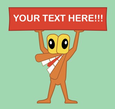 bir afiş komik carachter