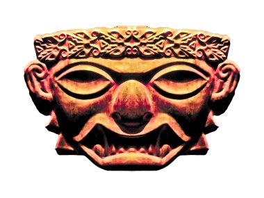 Inca kara maske heykel