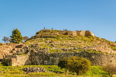 Mcenas şehrinin dış manzarası, Peloponnese bölgesi, Yunanistan