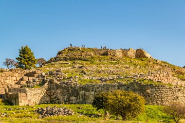 Landscape exterior view of micenas city, peloponnese district, greece clipart