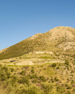 Mcenas şehrinin dış manzarası, Peloponnese bölgesi, Yunanistan
