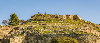 Mcenas şehrinin dış manzarası, Peloponnese bölgesi, Yunanistan