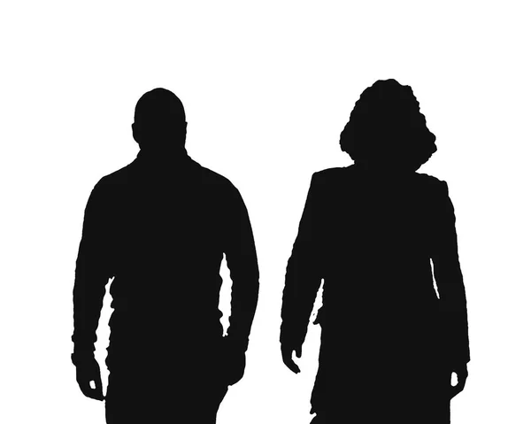 Back View Couple Isolated Graphic Illustration — Stock Photo, Image