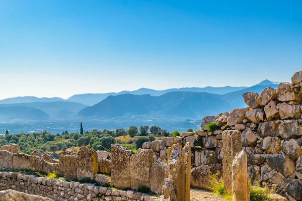 Scena Paesaggistica Giorno Presso Antica Città Micene Peloponneso Grecia — Foto Stock