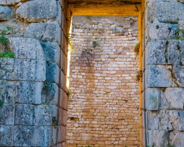 Antik Mycenae şehrinin kapısı, peloponnese, Yunanistan