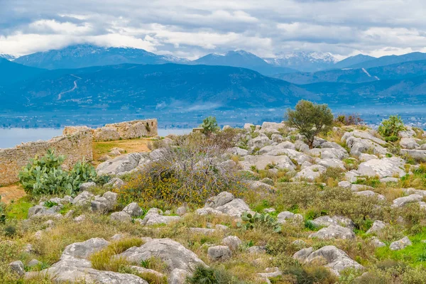 Vista Aérea Forte Palamidi Paisagem Peloponnese Nafplion Grecia — Fotografia de Stock