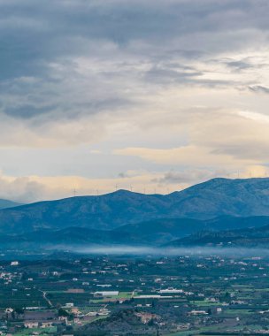 Palmidi 'nin Nafplion şehrinin havadan görünüşü, peloponez, Yunanca
