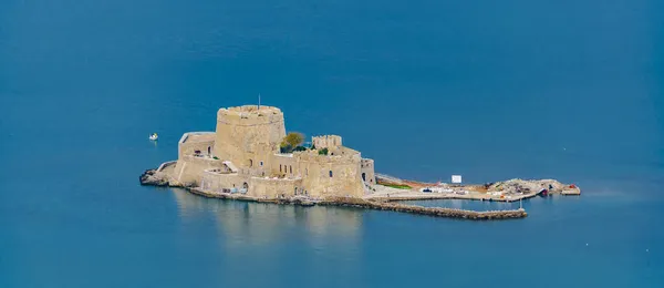 Luftaufnahme Von Der Palamidi Festung Der Burg Bourtzi Napplion Peloponnes — Stockfoto