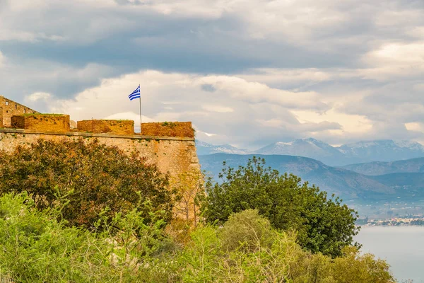 Tagesszene Der Berühmten Palamidi Festung Napoleon Stadt Peloponnes Griechenland — Stockfoto