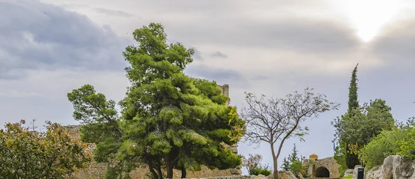有名なパラミディ砦 ナフプリオン市 ペロポネソス ギリシャの日のシーン — ストック写真