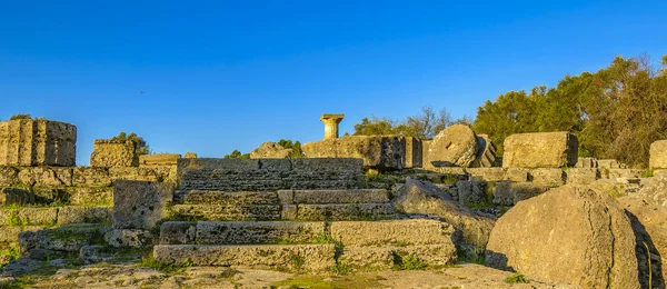 Scène Jour Aux Ruines Ancienne Ville Olympienne Grèce — Photo