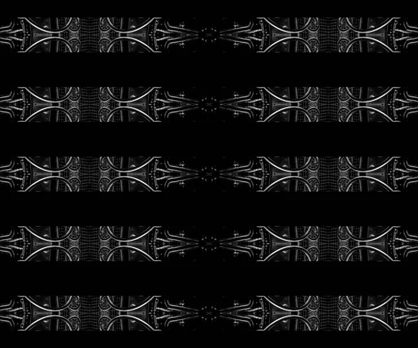 Czarno Biały Futurystyczny Styl Geometryczne Paski Bezszwowy Wzór — Zdjęcie stockowe