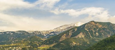 Greece, Patras City 'de kış günü manzarası