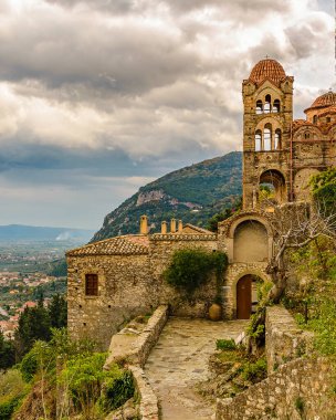 Pantanassa manastırı, Mystras, Yunanistan 'ın dış görünüşü