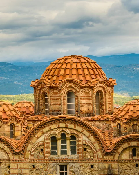 Vista Exterior Santa Christopher Santa Iglesia Ortodoxa Mystras Peloponeso Griego — Foto de Stock