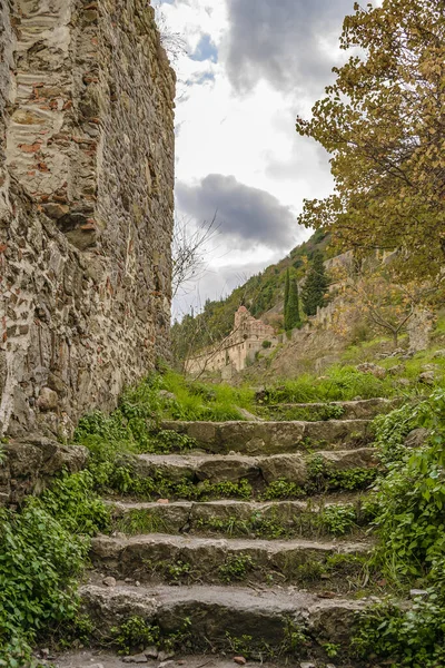 Abandoned Ruins Ancient Mystras Town Peloponnese Greece — 图库照片